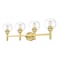 Z-Lite Sutton Vanity, 4-Light, 31.5 In.W x 7 In.L x 10.25 In.H, Brushed Gold/Clear 7502-4V-BG - alternate 4